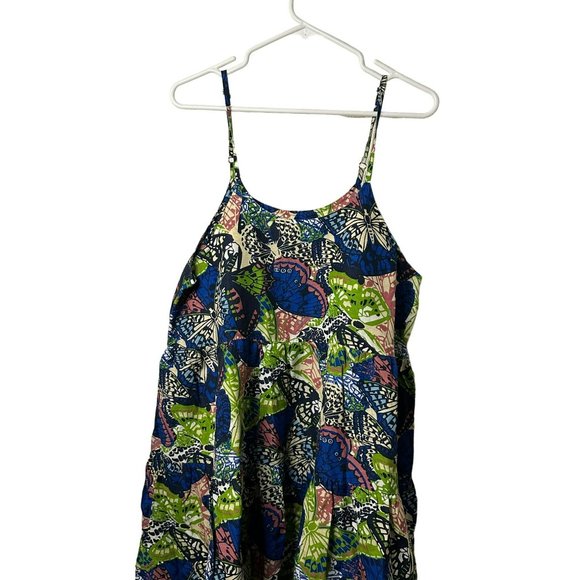 VTG Bohee Wohee Summer Beachy Vacation Tropical Butterfly Stylish Dress SZ Large - Picture 3 of 6